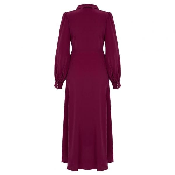 Aria Plain Midi Shirt Dress - Image 5