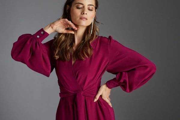 Aria Plain Midi Shirt Dress - Image 2