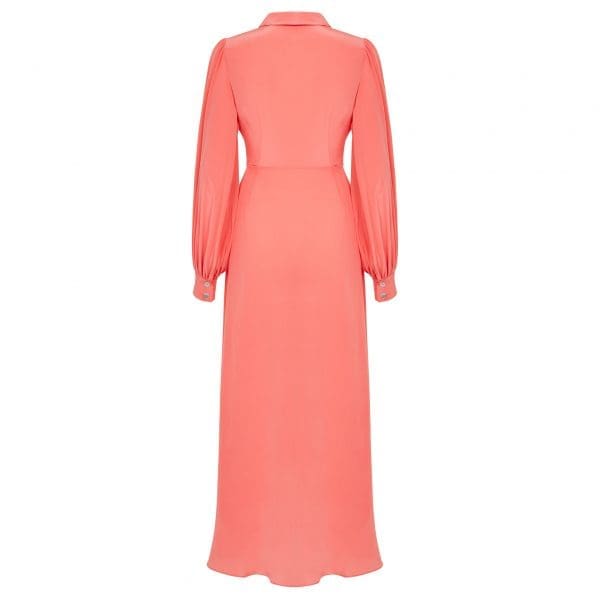 Aria Plain Midi Shirt Dress - Image 4