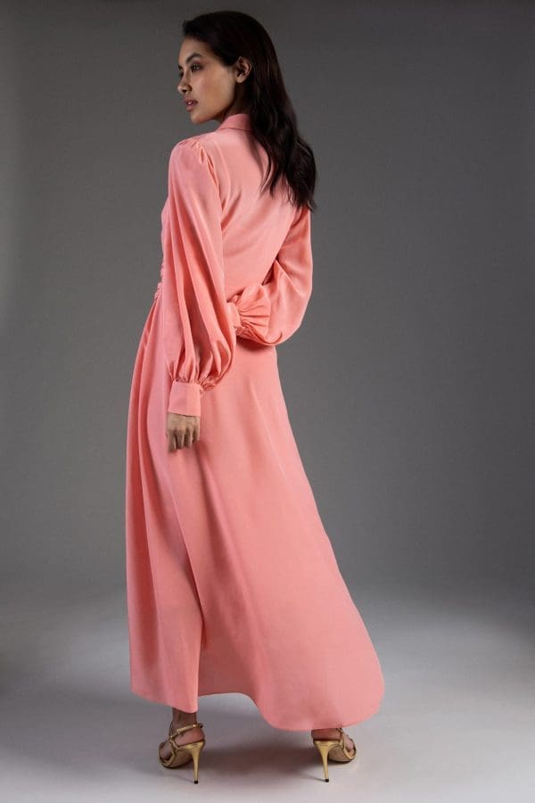 Aria Plain Midi Shirt Dress