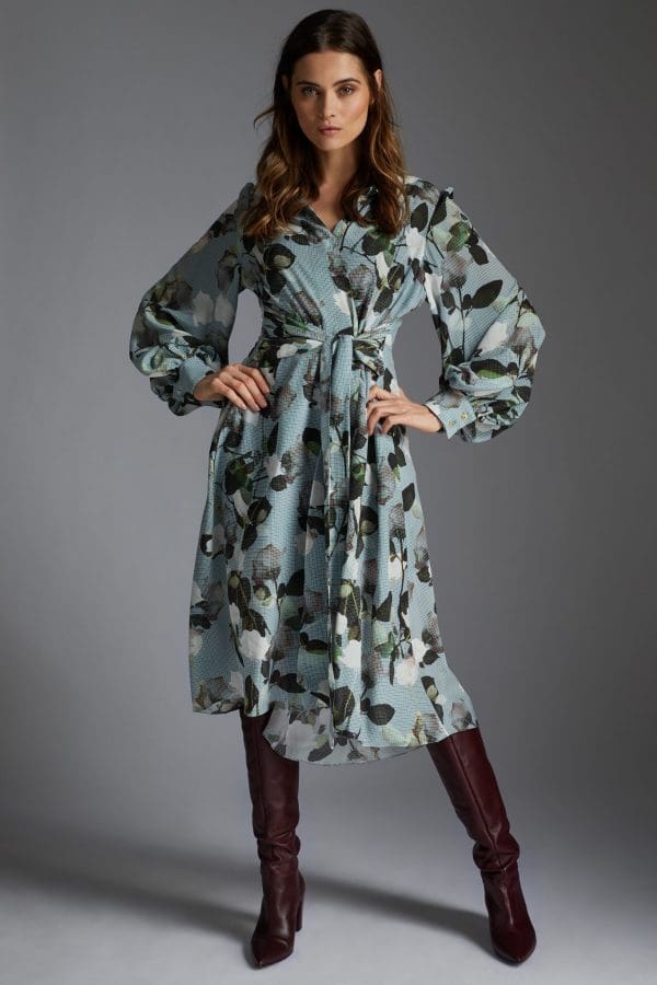 Aria Print Shirt Knee Dress