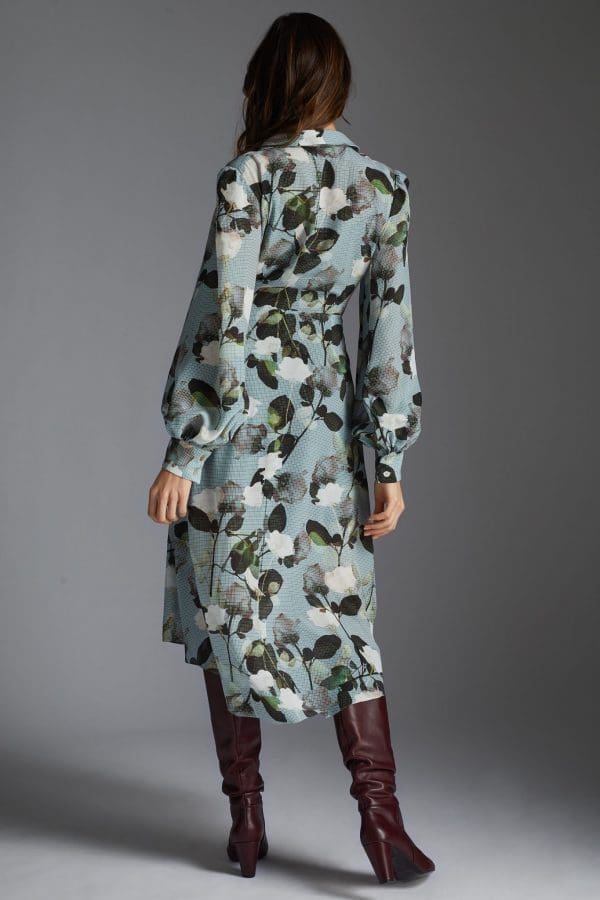 Aria Print Shirt Knee Dress - Image 4