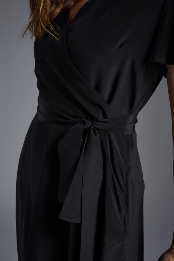 Luciana Black Knee Dress - Image 4