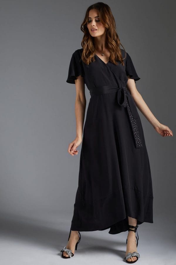 Luciana Black Midi Dress - Image 2