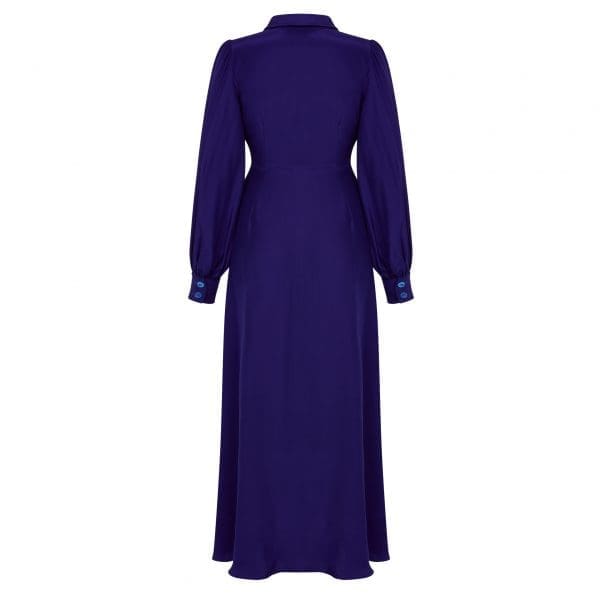 Aria Cobalt Midi Shirt Dress - Image 5