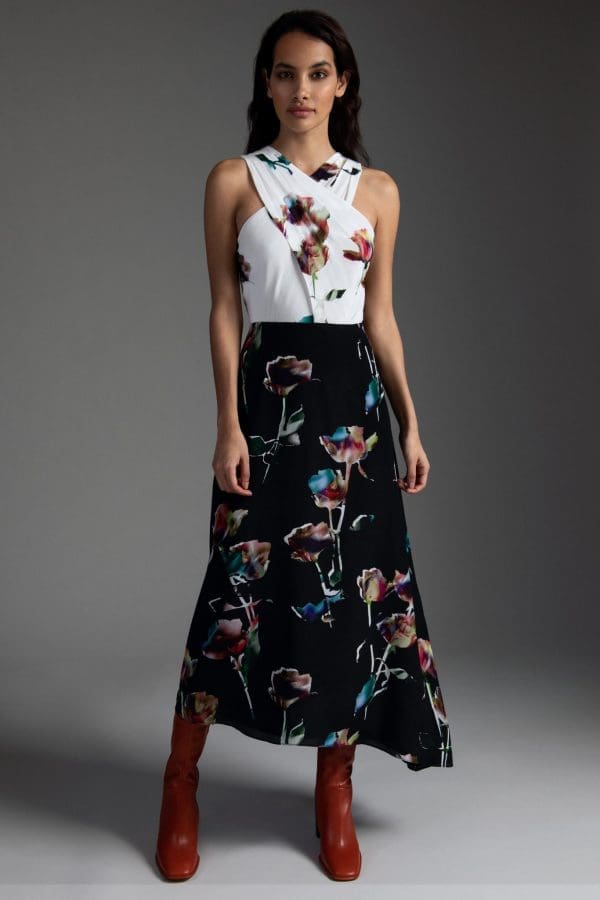 Zarina Print Midi Dress