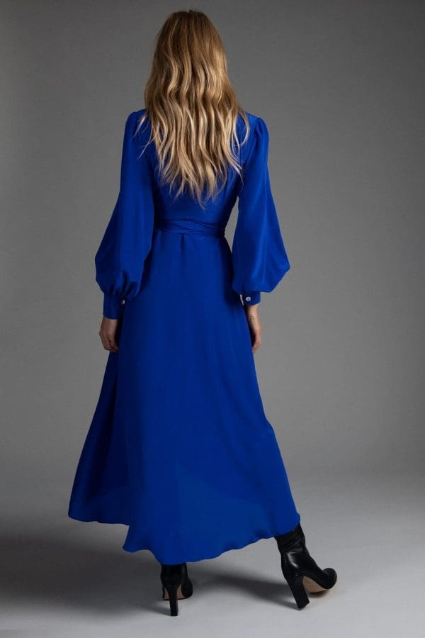 Aria Cobalt Midi Shirt Dress - Image 2