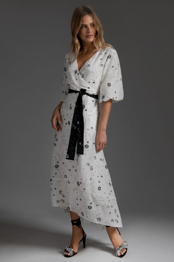 Leilani Ivory Print Midi Dress - Image 5