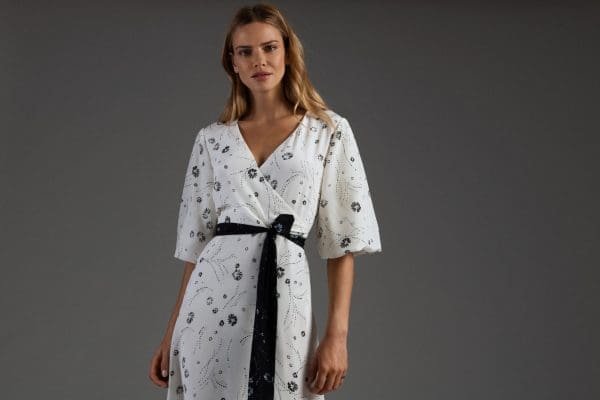 Leilani Ivory Print Midi Dress