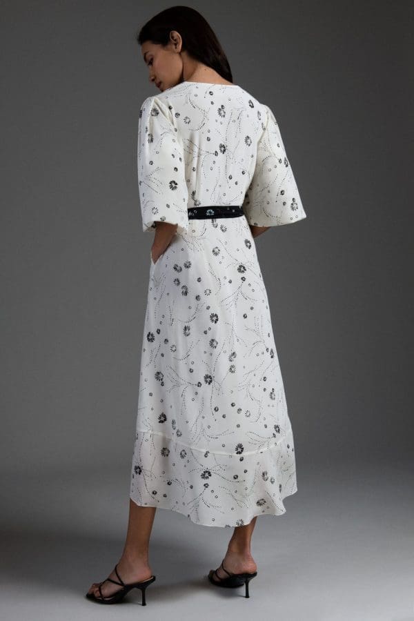 Leilani Ivory Print Knee Dress - Image 4