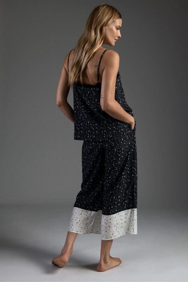 Kaya Black Crop Loungewear - Image 2