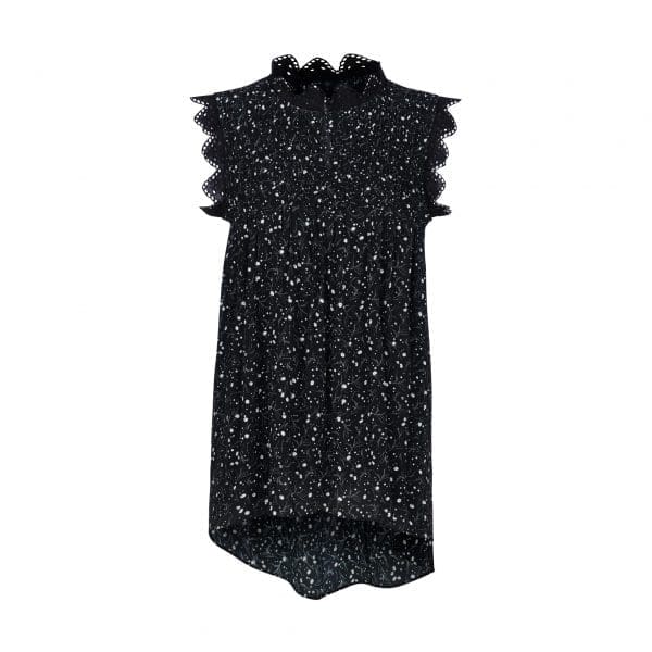 Zinnia Black Smock Blouse - Image 2