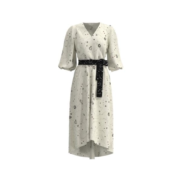 Leilani Ivory Print Knee Dress - Image 2