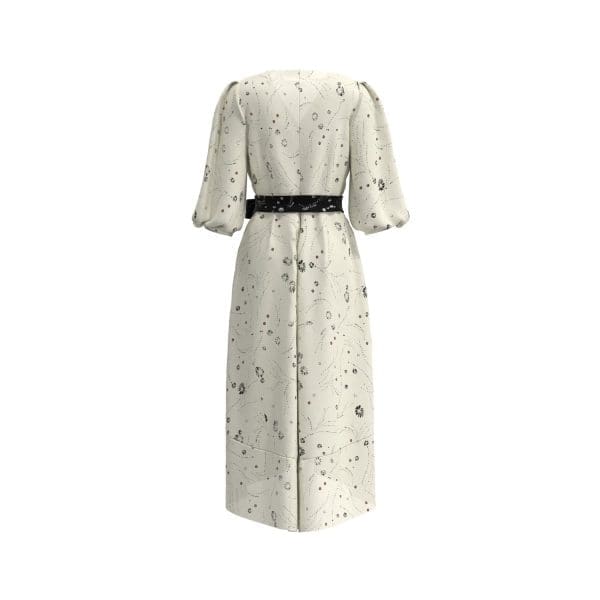 Leilani Ivory Print Knee Dress - Image 3