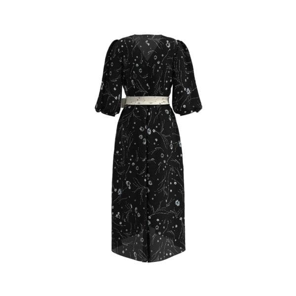 Leilani Black Print Knee Dress - Image 4