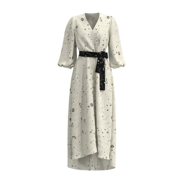 Leilani Ivory Print Midi Dress - Image 2