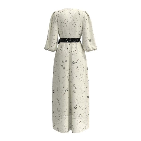 Leilani Ivory Print Midi Dress - Image 3