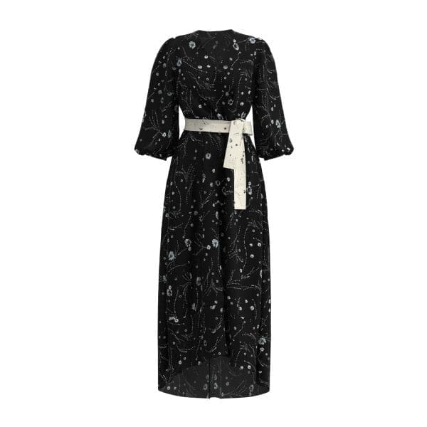 Leilani Black Print Midi Dress - Image 4