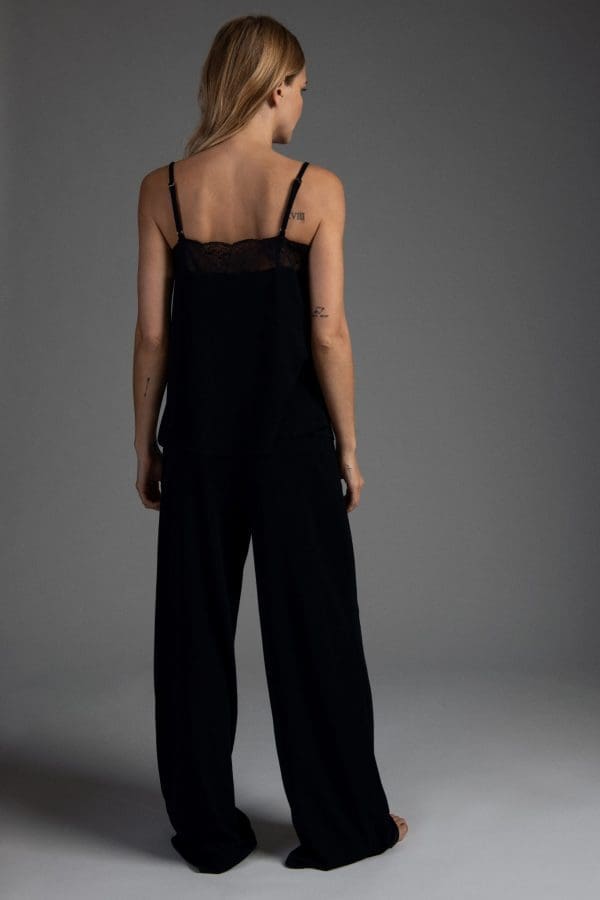 Malia Black Merino Loungewear Set - Image 2