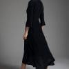Luciana Black Knee Sleeved Dress - Image 2