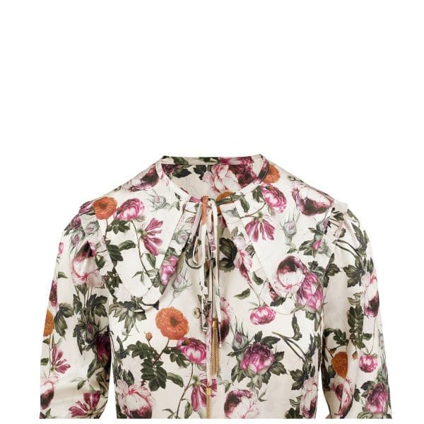 Blush Floral Print Ruffle Collar - Image 3