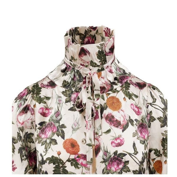 Blush Print Stand Collar - Image 3