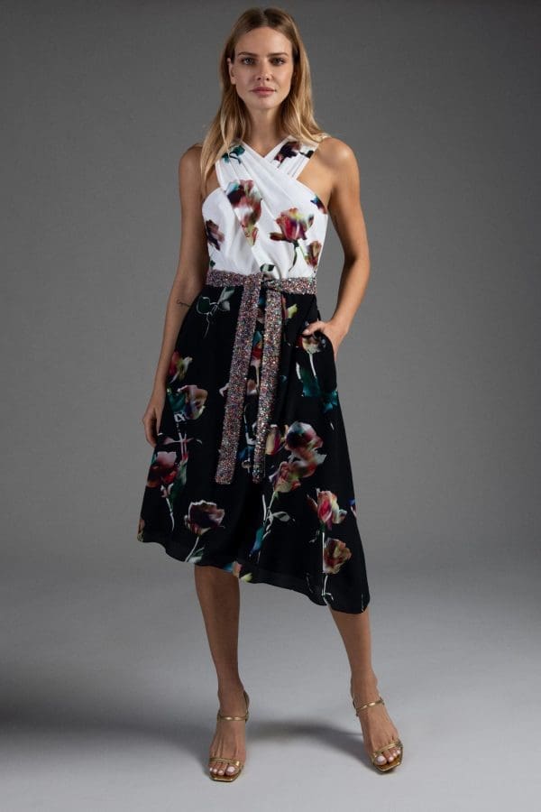 Zarina Print Knee Dress
