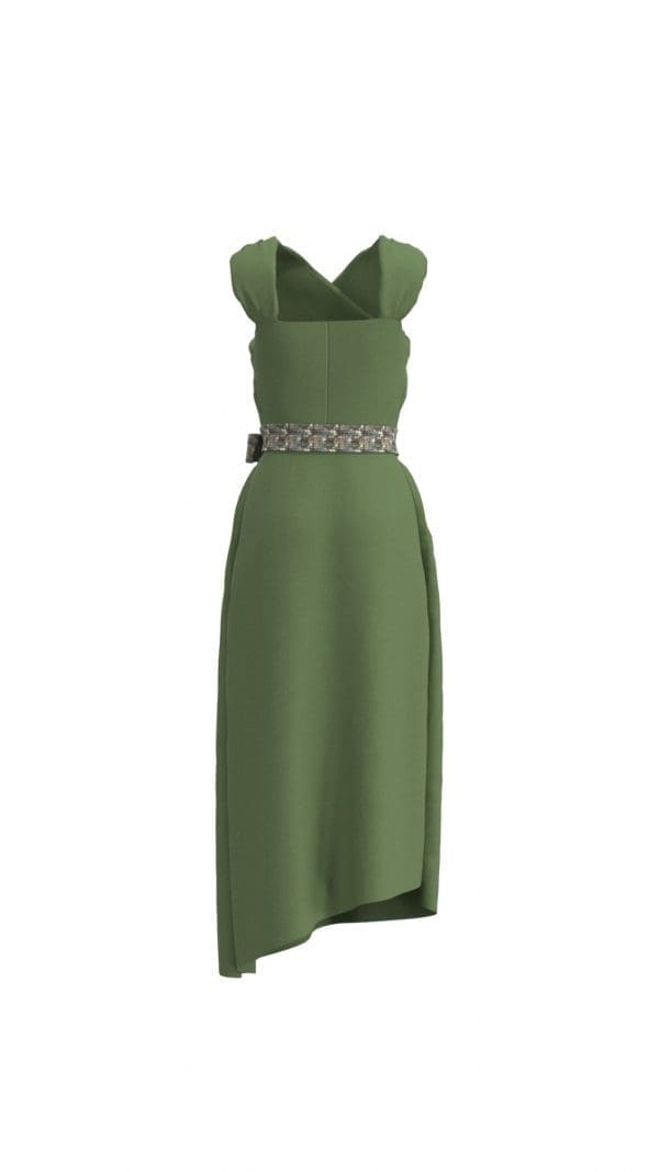 Zarina Satin Plain Midi - Image 3