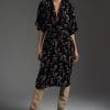 Rada Black Wrap Kimono Sleeve Dress