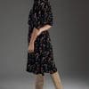 Rada Black Wrap Kimono Sleeve Dress - Image 2