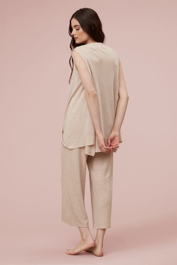 Malia Nude Merino Sleeveless Twist Top - Image 2