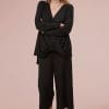 Malia Black Merino Twist Top