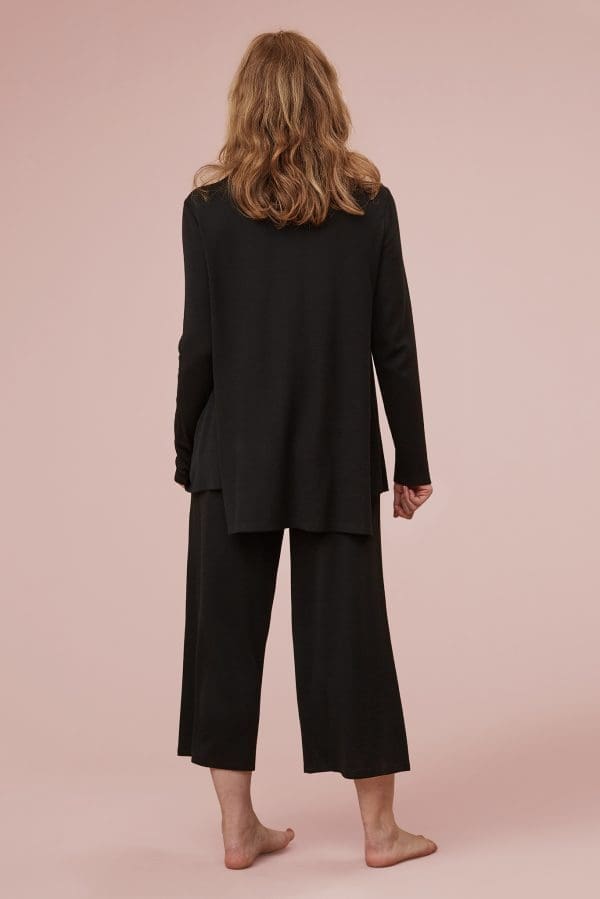 Malia Black Merino Twist Top - Image 2