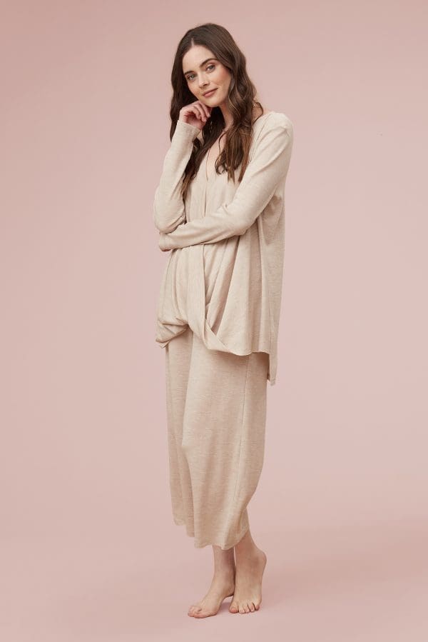 Malia Nude Merino Twist Top