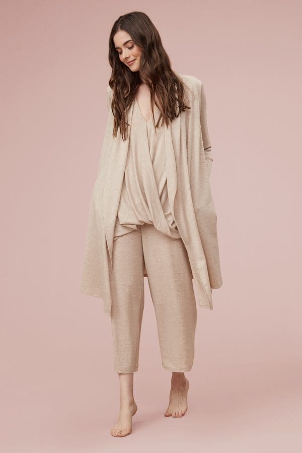 Malia Nude Merino Crop Trouser