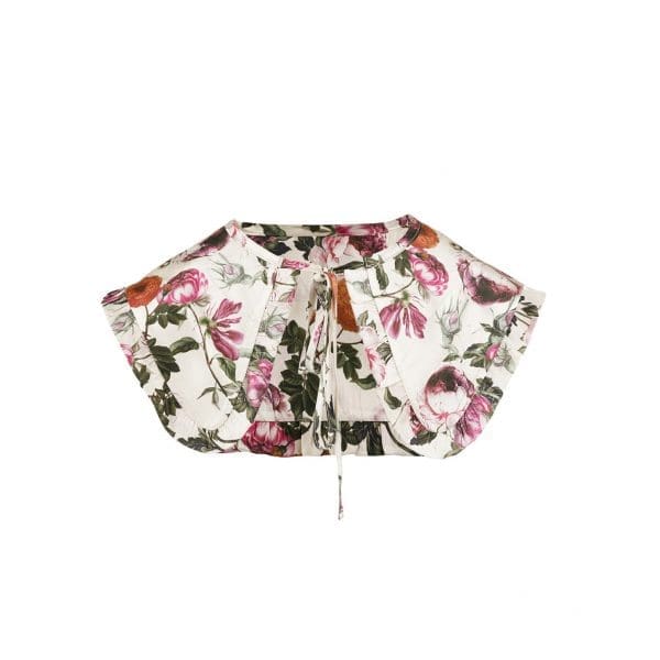 Blush Floral Print Ruffle Collar - Image 2