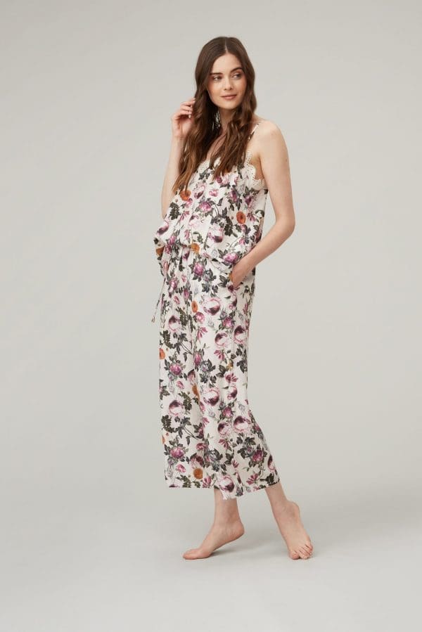Kaya Blush Print Crop Sleepwear - Image 2