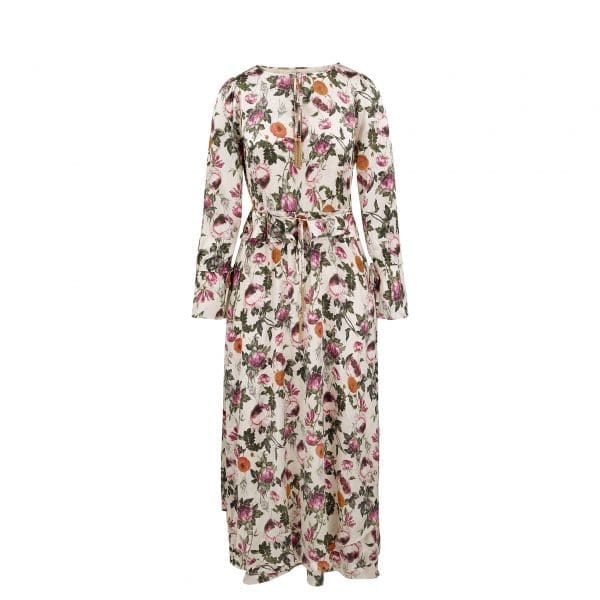 Ophelia Print Silk Satin Midi Dress - Image 4