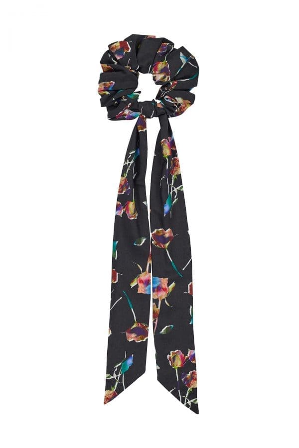 Black Rainbow Tulip Hair Tie