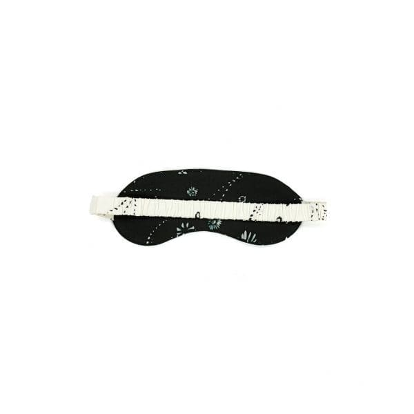 Ivory Silk Printed Eye Mask - Image 2