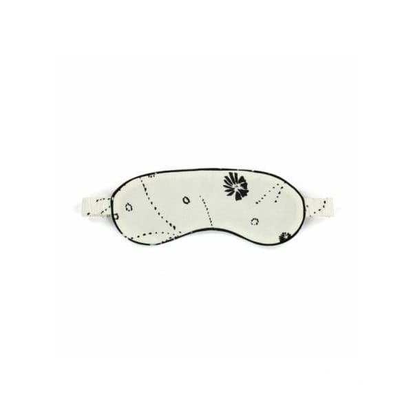 Ivory Silk Printed Eye Mask