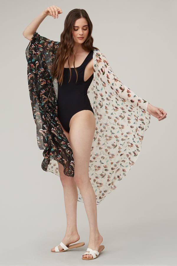 Kira Rainbow Rose Kimono - Image 2
