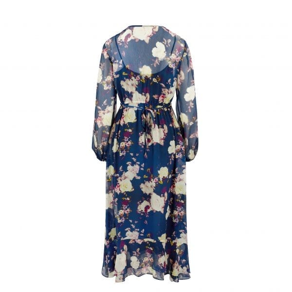 Isla Midnight Floral Print Midi Dress - Image 7