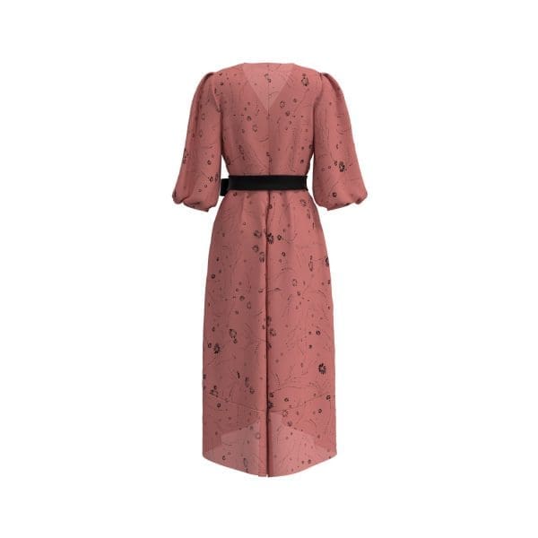 Leilani Tea Rose Print Knee Dress - Image 3