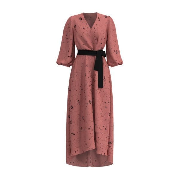 Leilani Tea Rose Print Midi Dress - Image 2