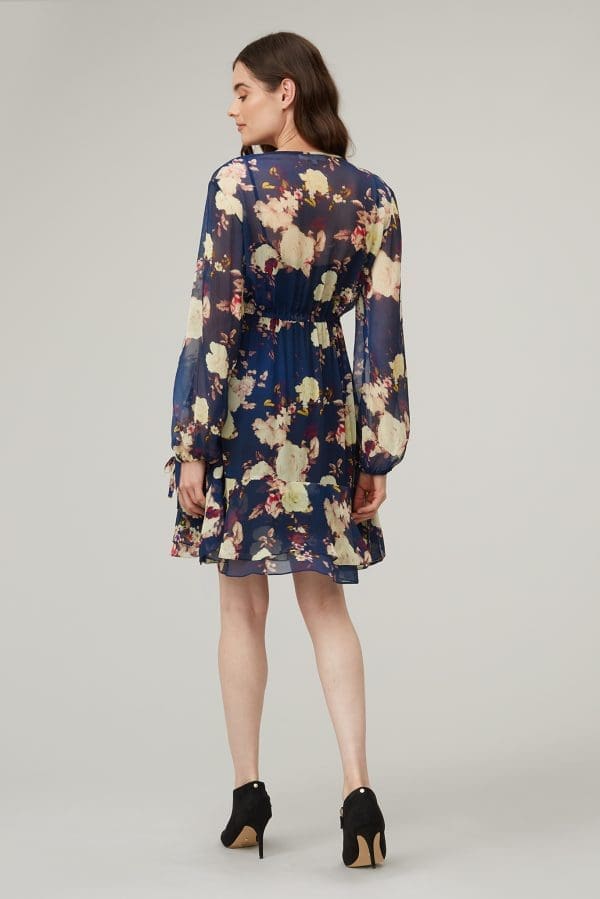 Isla Midnight Floral Print Tunic Dress - Image 3