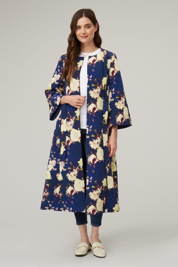 Dahlia Midnight Floral Reversible Quilted Coat - Image 2