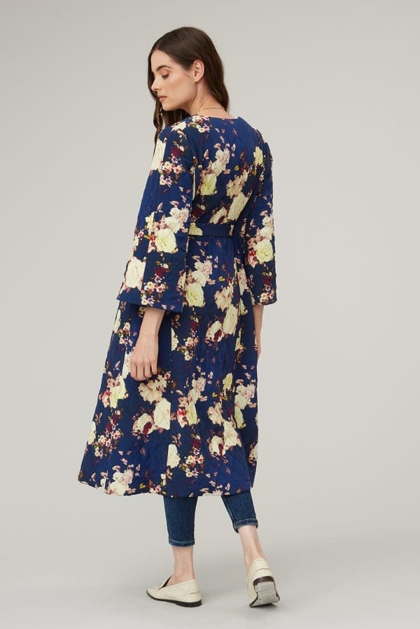 Dahlia Midnight Floral Reversible Quilted Coat - Image 3