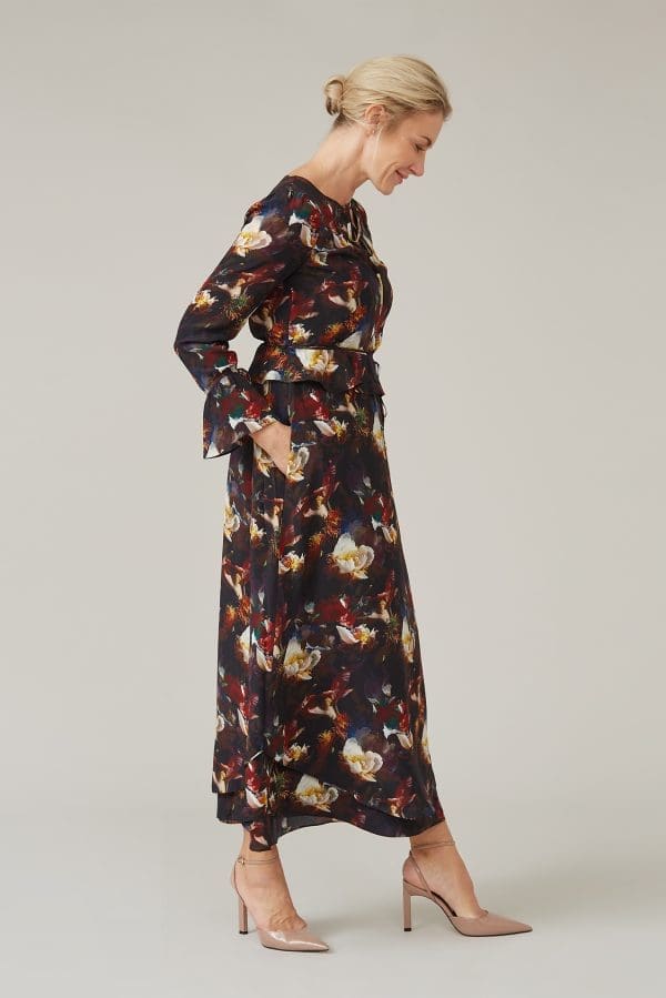 Petrol Rose Ophelia Midi Dress - Image 2
