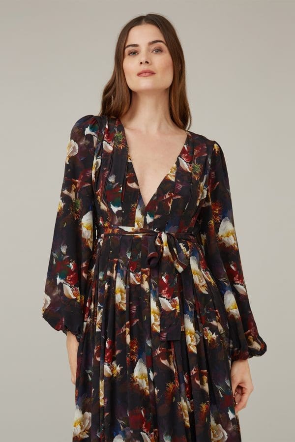 Petrol Rose Pria Prom Midi Dress - Image 4